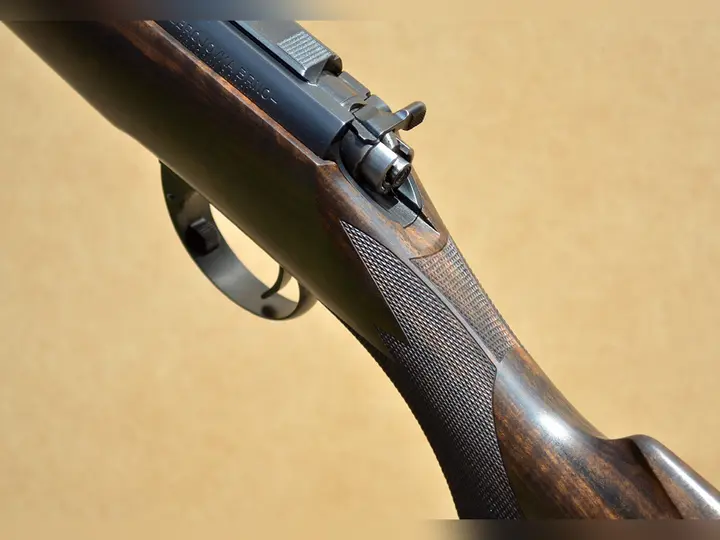 BRNO rifle stock close-up