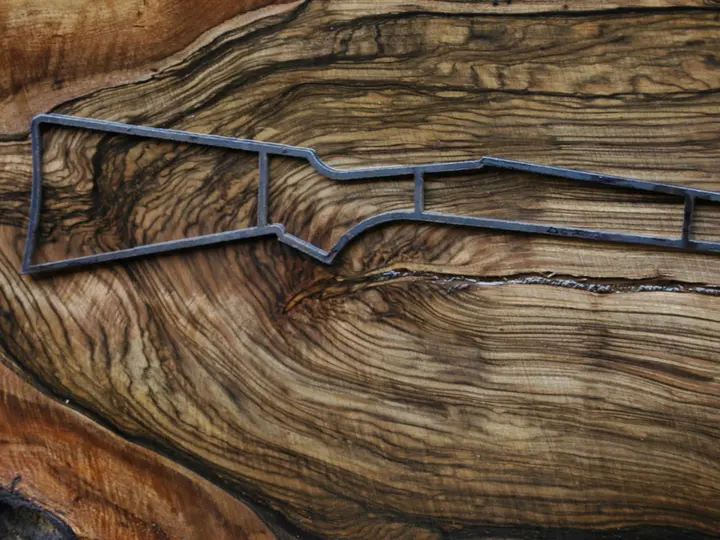 Finished rifle stockwood detail