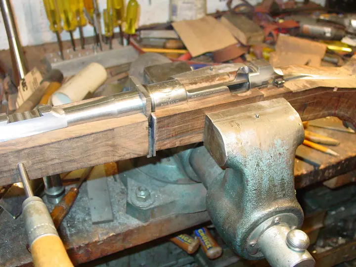 Duane Wiebe 404 takedown rifle detail