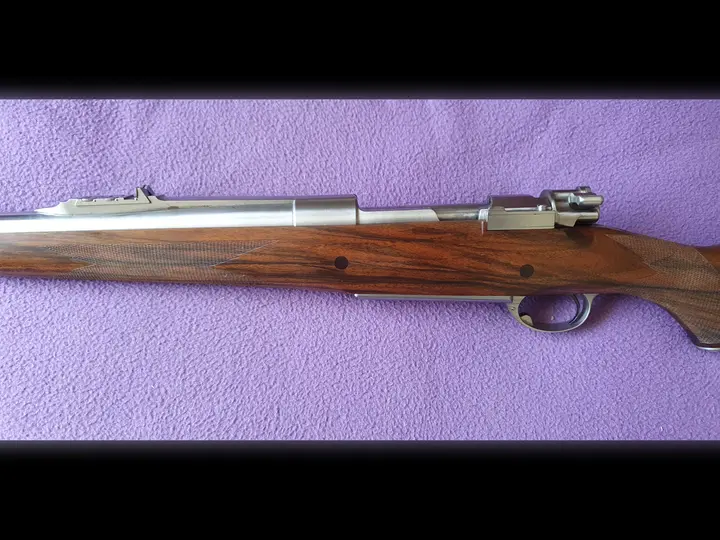 Recent walnut stock side detail