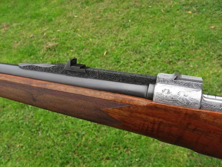 Finished rifle with walnut stock